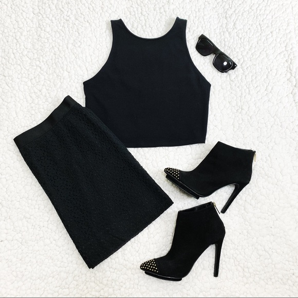 J. Crew Dresses & Skirts - J. Crew Black Lace Skirt - Size 10